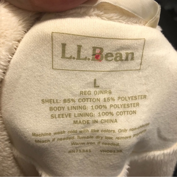 Ll Bean ladies full zip soft fleece sweater size large - Picture 6 of 6